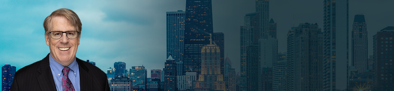 Photo of Edward X. Clinton, Jr. with Chicago Skyline background